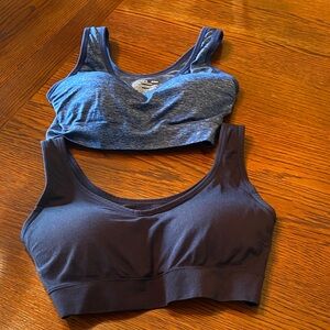 Jockey Heather Blue and Black Sports Bras